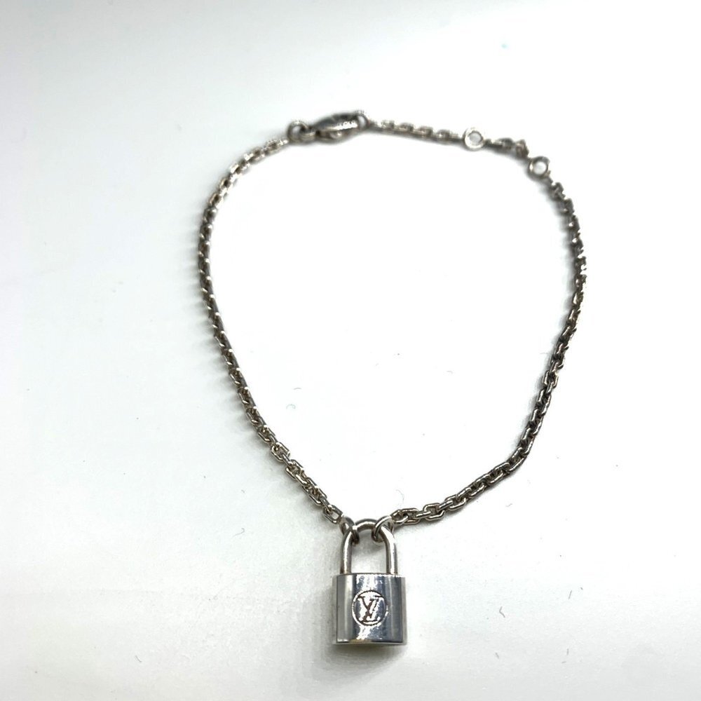 LOUIS VUITTON Silver Lockit Charm Bracelet